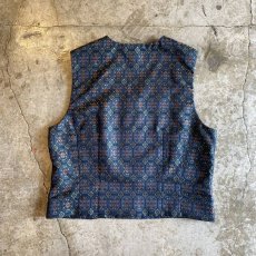 画像2: ALL OVER PATTERN COLOR DESIGN VEST / Ladies M (2)