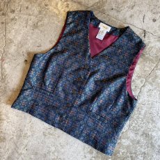 画像4: ALL OVER PATTERN COLOR DESIGN VEST / Ladies M (4)