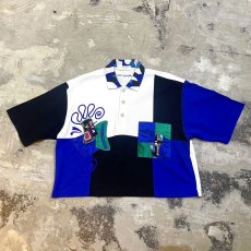 画像1: ARTISTIC PATTERN S/S POLO SHIRT / Mens L (1)