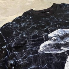 画像3: UNDERWATER DOLPHIN PRINTED PATTERN S/S TEE / Mens L (3)