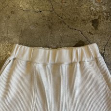 画像7: IVORY COLOR WAFFLE FLARE DESIGN PANTS / W23~29 (7)