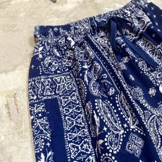 画像3: BANDANA PATTERN BLUE COLOR WIDE PANTS / FREE (3)