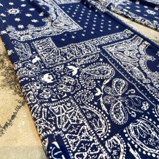 画像7: BANDANA PATTERN BLUE COLOR WIDE PANTS / FREE (7)