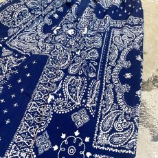 画像4: BANDANA PATTERN BLUE COLOR WIDE PANTS / FREE (4)