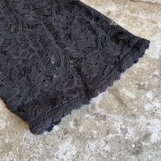 画像5: ALL OVER LACE PATTERN FRINGE DESIGN SHORT CARDIGAN / Ladies M (5)