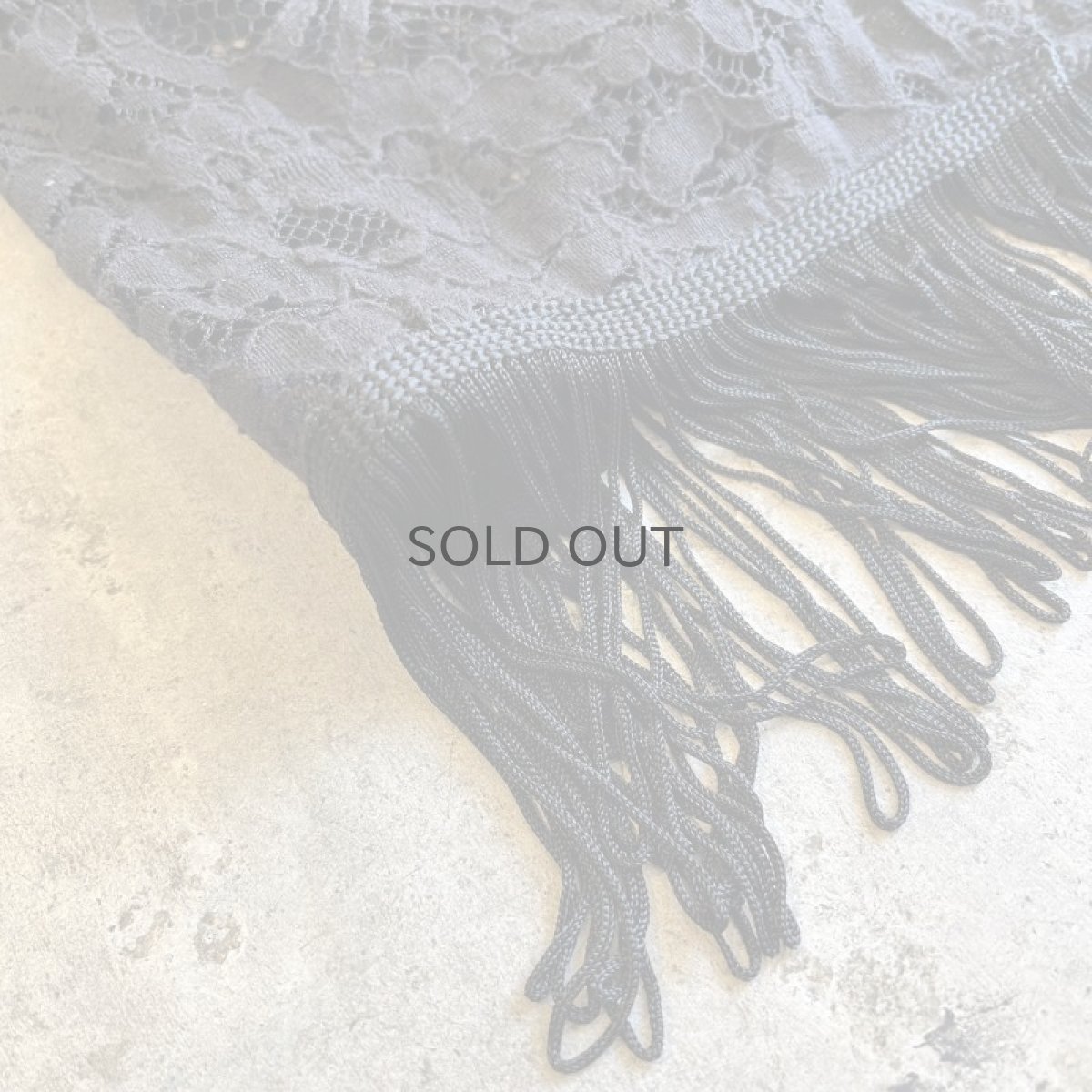 画像3: ALL OVER LACE PATTERN FRINGE DESIGN SHORT CARDIGAN / Ladies M (3)