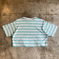 画像2: COLOR BORDER PATTERN SHORT DESIGN S/S TEE / Ladies XL(M) MADE IN USA (2)