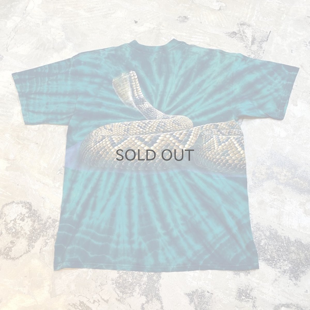 画像2: SNAKE PRINTED TIE DYE PATTERN S/S TEE / Mens XL (2)