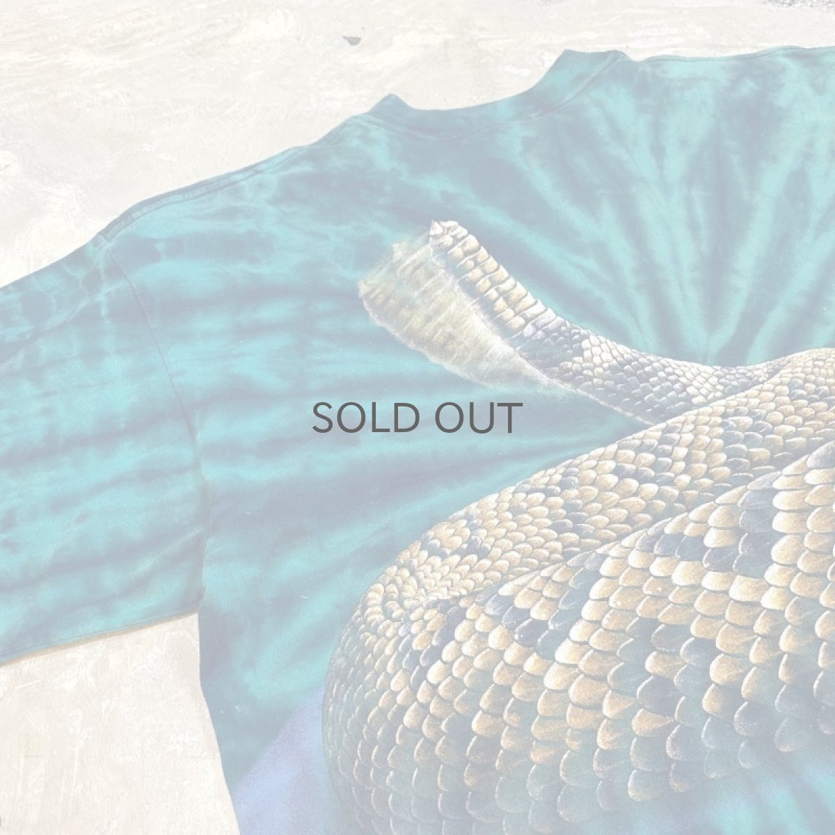 画像9: SNAKE PRINTED TIE DYE PATTERN S/S TEE / Mens XL (9)