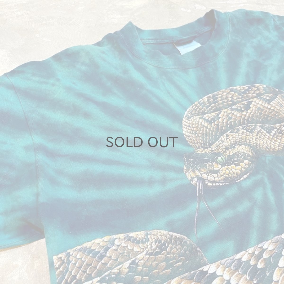 画像3: SNAKE PRINTED TIE DYE PATTERN S/S TEE / Mens XL (3)