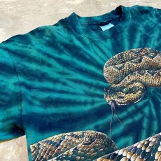 画像3: SNAKE PRINTED TIE DYE PATTERN S/S TEE / Mens XL (3)