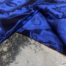 画像8: DOLLAR BILL PATTERN RAYON S/S SHIRT / Mens L (8)