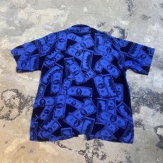 画像2: DOLLAR BILL PATTERN RAYON S/S SHIRT / Mens L (2)