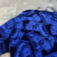 画像9: DOLLAR BILL PATTERN RAYON S/S SHIRT / Mens L (9)