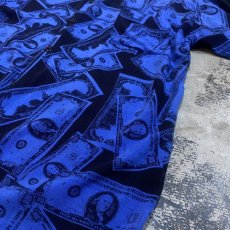 画像6: DOLLAR BILL PATTERN RAYON S/S SHIRT / Mens L (6)