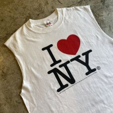 画像3: "I LOVE NY" LOGO PRINTED CUT OFF N/S TEE / Ladies M(L) (3)