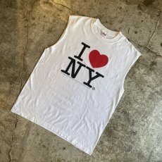 画像4: "I LOVE NY" LOGO PRINTED CUT OFF N/S TEE / Ladies M(L) (4)
