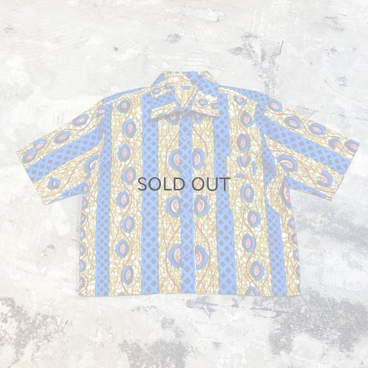 画像1: STRIPE ALL OVER PATTERN BATIK S/S SHIRT / Mens M (1)
