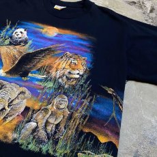 画像4: 90's VARIOUS ANIMAL PRINTED S/S TEE / Mens L / MADE IN USA (4)