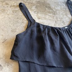 画像6: BLACK COLOR SHEER FRILL DESIGN CAMISOLE / Ladies M (6)