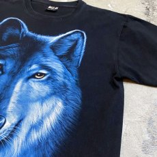 画像4: WOLF BOTH SIDES PRINTED PATTERN S/S TEE / Mens L (4)