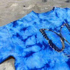 画像3: BUTTERFLY PRINTED TIE DYE PATTERN S/S TEE / Mens S(M) (3)