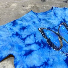 画像3: BUTTERFLY PRINTED TIE DYE PATTERN S/S TEE / Mens S(M) (3)