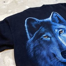 画像9: WOLF BOTH SIDES PRINTED PATTERN S/S TEE / Mens L (9)