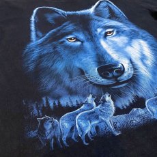 画像5: WOLF BOTH SIDES PRINTED PATTERN S/S TEE / Mens L (5)