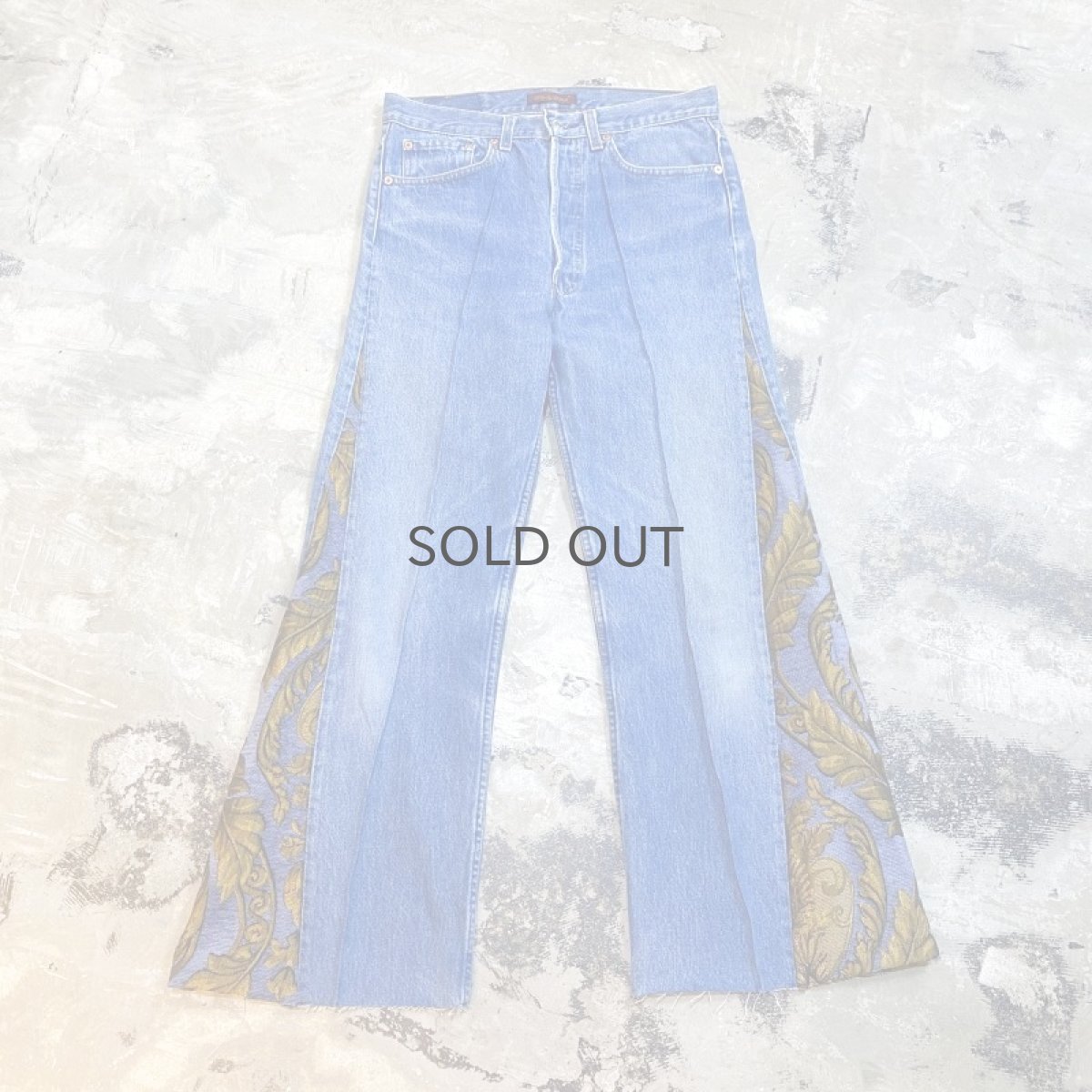 画像1: 【Wiz&Witch】SIDE ORIENTAL WIDE DENIM PANTS / W31 (1)