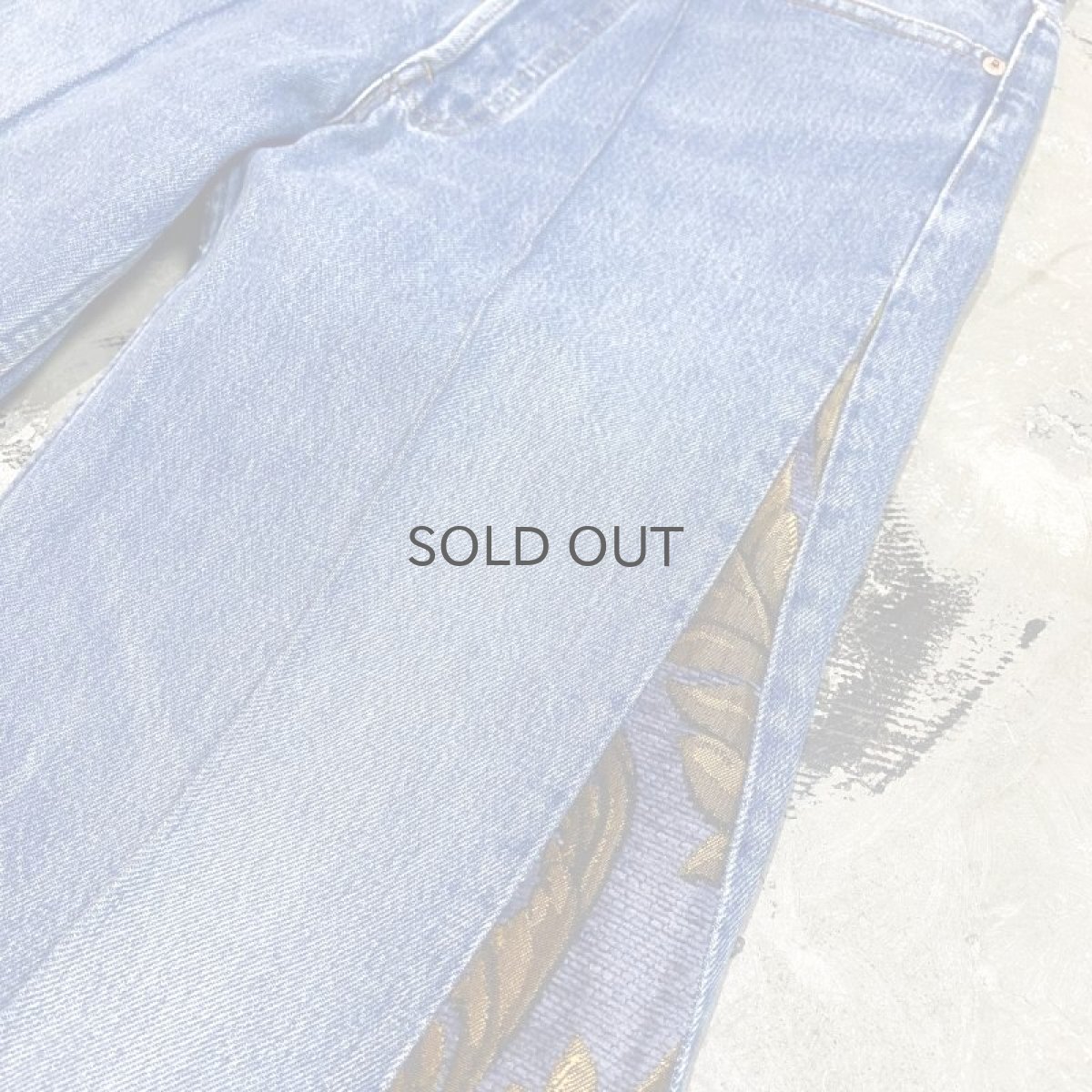 画像4: 【Wiz&Witch】SIDE ORIENTAL WIDE DENIM PANTS / W31 (4)