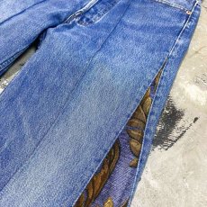 画像4: 【Wiz&Witch】SIDE ORIENTAL WIDE DENIM PANTS / W31 (4)