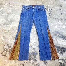 画像1: 【Wiz&Witch】SIDE ORIENTAL WIDE DENIM PANTS / W32 (1)