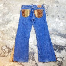 画像2: 【Wiz&Witch】SIDE ORIENTAL WIDE DENIM PANTS / W32 (2)