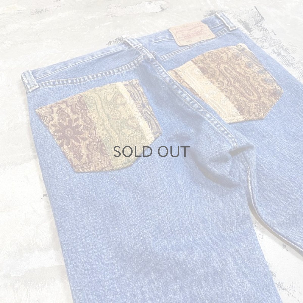 画像10: 【Wiz&Witch】SIDE ORIENTAL WIDE DENIM PANTS / W32 (10)