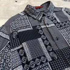 画像3: ART PANEL ALL OVER PATTERN S/S SHIRT / Mens L (3)