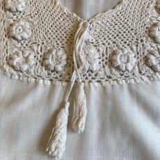 画像7: OLD DESIGN CROCHET S/S BLOUSE / Ladies M (7)