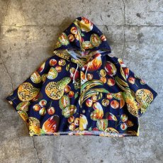 画像1: FRUITS PATTERN COLOR DESIGN SHORT HOODIE JACKET / Ladies M (1)