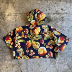 画像2: FRUITS PATTERN COLOR DESIGN SHORT HOODIE JACKET / Ladies M (2)