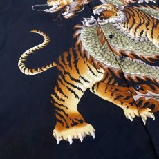 画像5: TIGER & DRAGON PATTERN S/S SHIRT / Mens L (5)