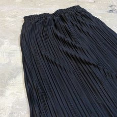 画像9: BLACK COLOR PLEATED SKIRT LAYERED PANTS / W25~ (9)
