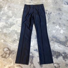 画像1: LUSTER BLACK COLOR TUCK SLACKS / W30 (1)