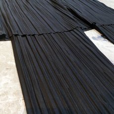 画像7: BLACK COLOR PLEATED SKIRT LAYERED PANTS / W25~ (7)