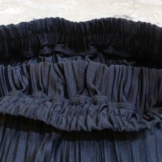 画像10: BLACK COLOR PLEATED SKIRT LAYERED PANTS / W25~ (10)