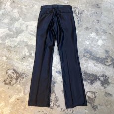 画像2: LUSTER BLACK COLOR TUCK SLACKS / W30 (2)