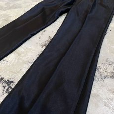 画像6: LUSTER BLACK COLOR TUCK SLACKS / W30 (6)