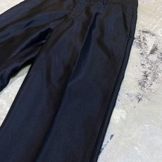 画像4: LUSTER BLACK COLOR TUCK SLACKS / W30 (4)