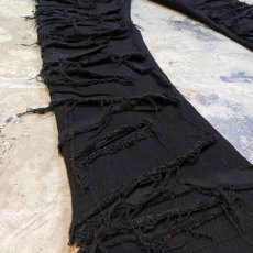 画像7: BLACK COLOR CRUST DESIGN PANTS / W32 (7)