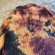 画像9: TIE DYE PATTERN COLOR DESIGN L/S TOPS / Ladies M (9)