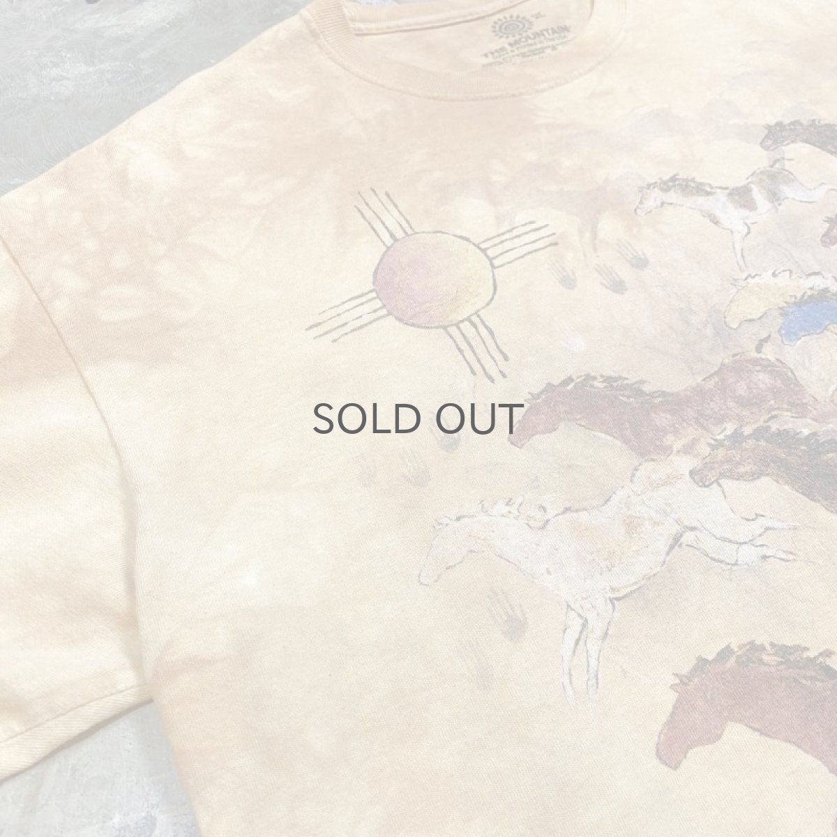 画像3: HORSE PRINTED TIE DYE PATTERN S/S TEE / Mens XL (3)